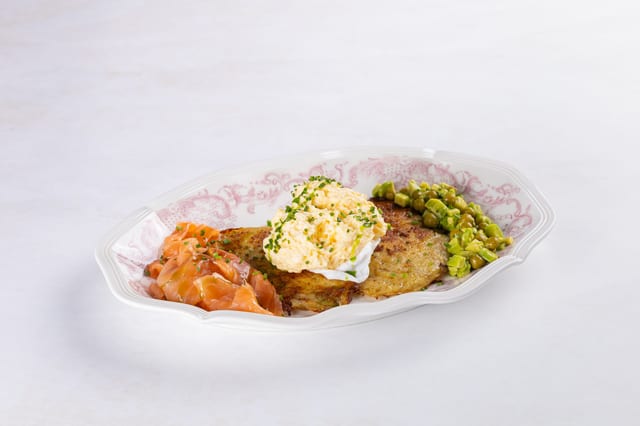 Драники с лососем