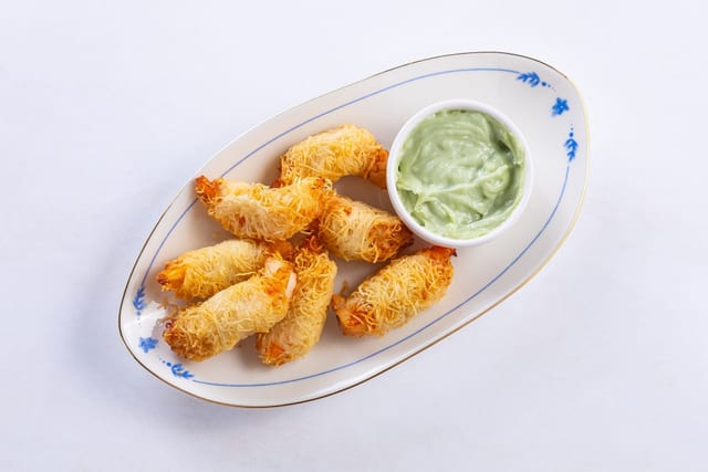 Креветки в катаифи