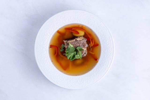 Наваристый суп с томлёным брискетом