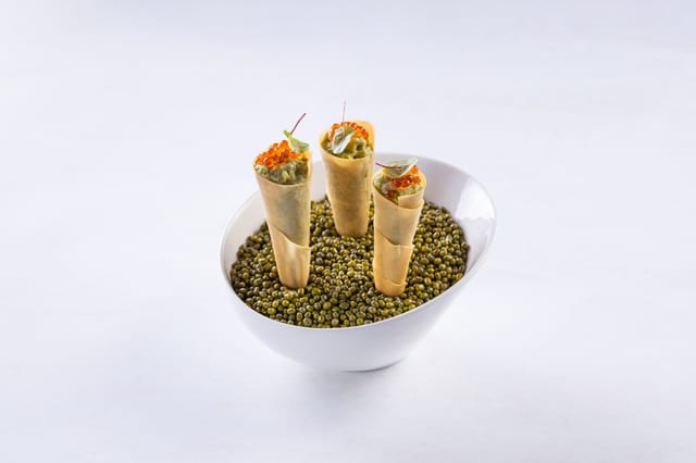 Ложное мороженое с копчёным лососем